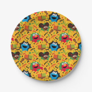 Assiettes En Carton Sesame Street Kwanzaa Motif