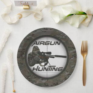 Assiettes En Carton Seulement pour les vrais chasseurs, Chasse d'fusil