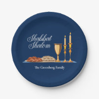 Shabbat Shalom Custom Blue Sabbath Dîner