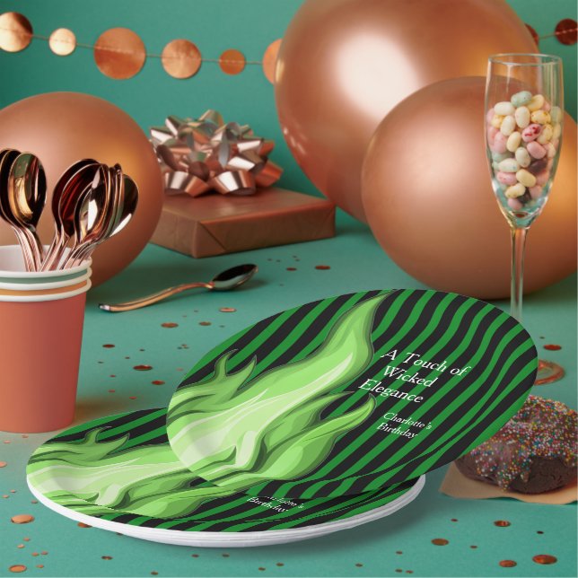 Assiettes En Carton Shadow Ball Dark Fantasy Party | green Paper Cup (Multi)