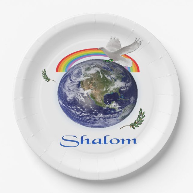 Assiettes En Carton shalom (Devant)