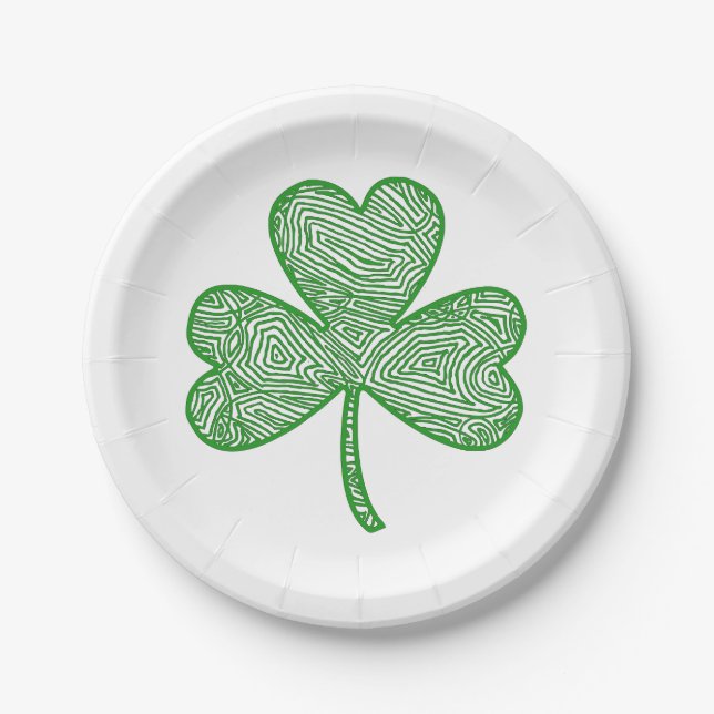 Assiettes En Carton Shamrock (Devant)