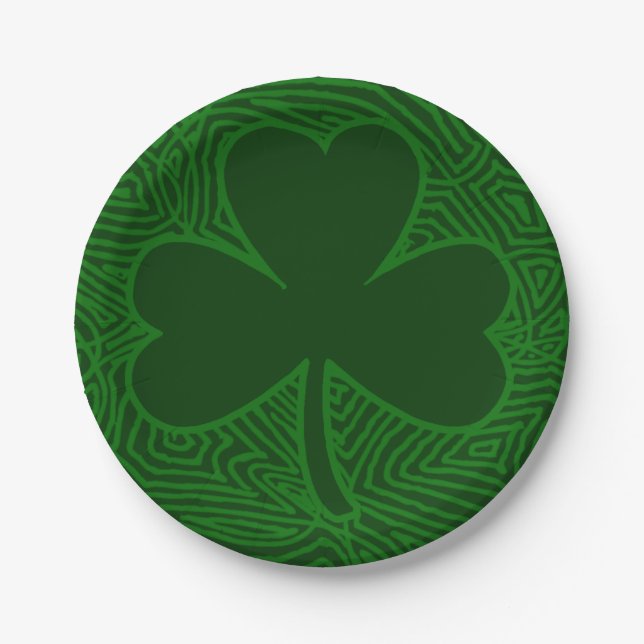 Assiettes En Carton Shamrock (Devant)