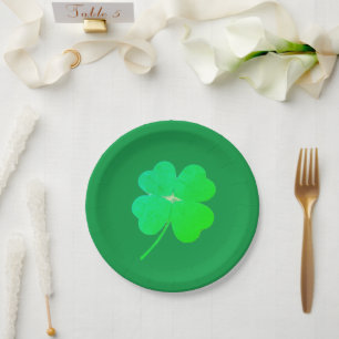 Assiettes En Carton Shamrock Green St Patricks Jour 4Erin