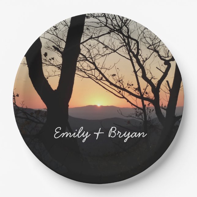 Assiettes En Carton Shenandoah Sunset National Park Paysage (Devant)