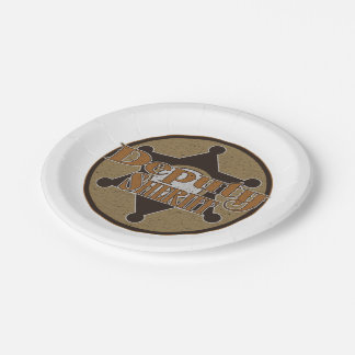 Assiettes En Carton Shérif adjoint vintage