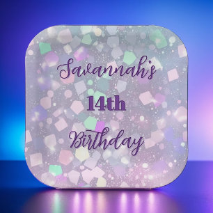 Assiettes En Carton Shimmerger Pastel Anniversaire Plaques de fête Des