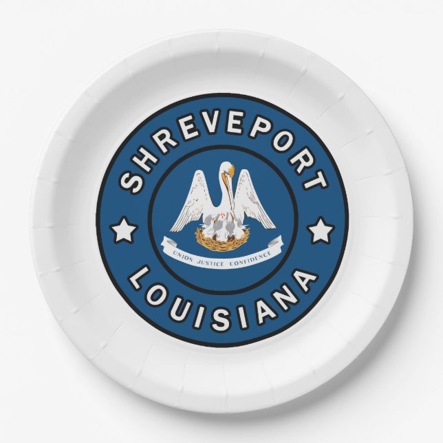 Assiettes En Carton Shreveport Louisiane (Devant)