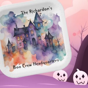 Assiettes En Carton Siège de Boo Crew Maison Hantée Halloween
