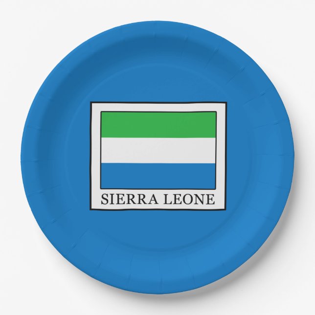 Assiettes En Carton Sierra Leone (Devant)