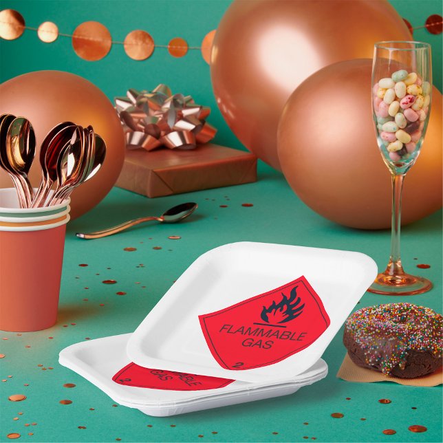 Assiettes En Carton Signal d'avertissement de danger Étiquette de la s (Créateur téléchargé)