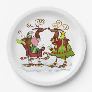 Assiettes En Carton Silencieux Whimsey Christmas Mooks PARTY