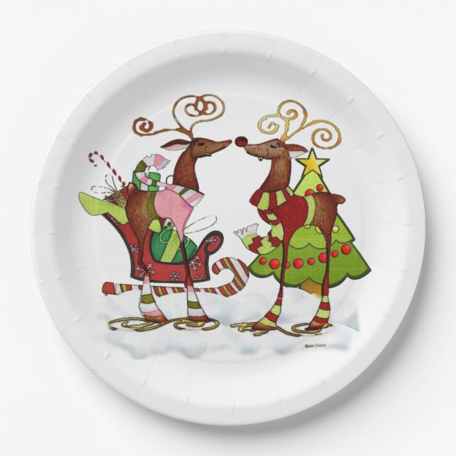 Assiettes En Carton Silencieux Whimsey Christmas Mooks PARTY (Devant)