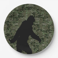 Silhouette de Bigfoot sur le camouflage de