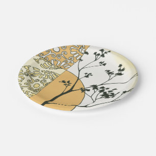 Assiettes En Carton Silhouette de l'arbre écarse par Megan Meagher