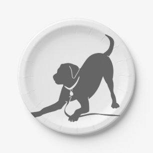 Assiettes En Carton Silhouette de repérage du Labrador