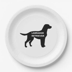 Assiettes En Carton silhouette du nom du labrador