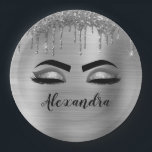 Assiettes En Carton Silver Glitter Sparkle Eyelashes Monogram<br><div class="desc">Argent Faux Parties scintillant à étincelles métalliques broyées Monogramme en métal brossé Nom et cils initiaux (cils),  Extensions d'oreillettes et plaques de papier d'yeux. Le design fait le cadeau parfait pour 16 ans,  mariage,  douche nuptiale,  anniversaire,  baby shower ou bachelorette pour quelqu'un à la recherche d'un style cool tendance.</div>