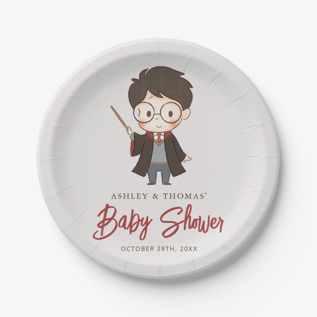 Assiettes En Carton Simple Baby Shower Harry Potter (Devant)
