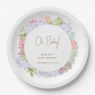 Assiettes En Carton Simple Boho Cactus Désert Oh Baby shower