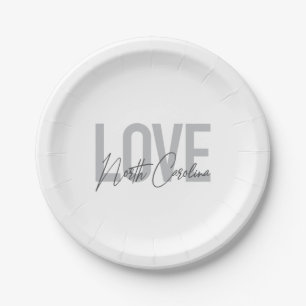 Assiettes En Carton Simple, design urbain moderne J'aime Caroline du N