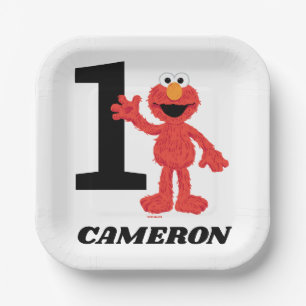 Assiettes En Carton Simple Elmo 1er anniversaire