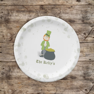 Assiettes En Carton Simple Leprechaun St. Patrick's Day Whimsical Cute