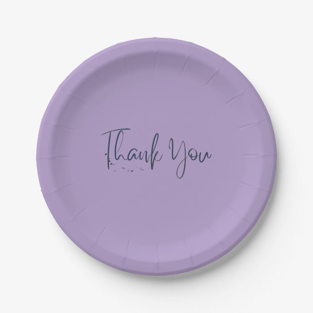 Assiettes En Carton Simple light purple family picnic paper plates  (Devant)