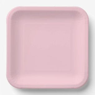 Assiettes En Carton simple minimal couleur unie personnalisée pastel p