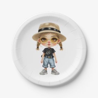 Assiettes En Carton Simple Moderne : Stylish Girl