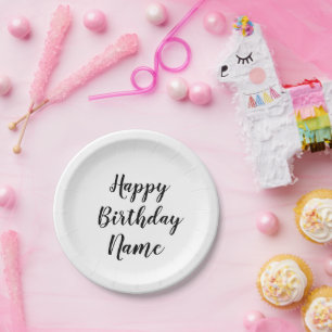 Assiettes En Carton simple petit heureux anniversaire ajouter votre no