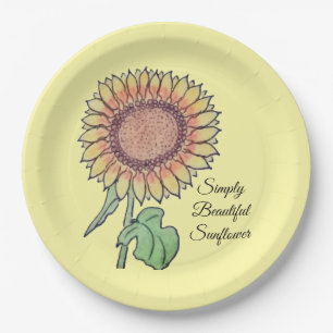 Assiettes En Carton Simplement Beau Tournesol