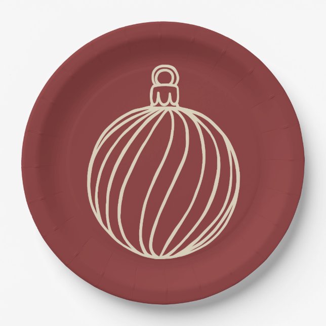 Assiettes En Carton Simply Christmas Collection - Bauble (Devant)