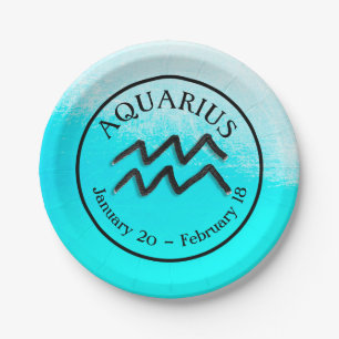 Assiettes En Carton SITE Zodiaque Aquarius Horoscope