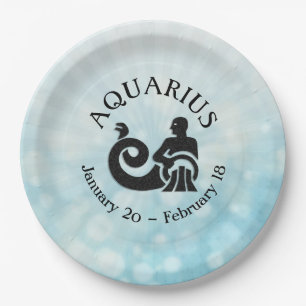 Assiettes En Carton SITE Zodiaque Aquarius Horoscope