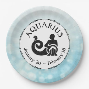 Assiettes En Carton SITE Zodiaque Aquarius Horoscope