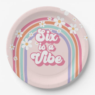 Assiettes En Carton Six est une ambiance Anniversaire 6 ans Rose Arc-e