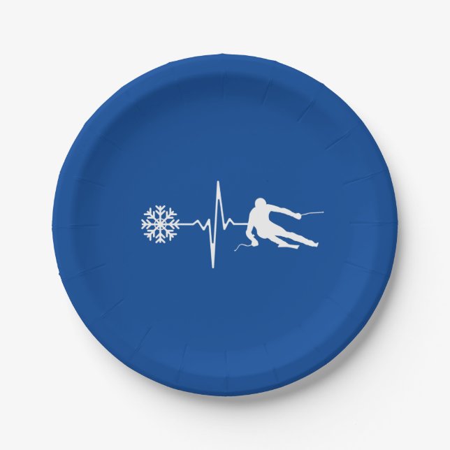 Assiettes En Carton Ski (Devant)