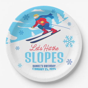 Assiettes En Carton Ski Anniversaire Faisons un tour sur les pistes