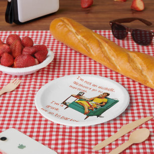 Assiettes En Carton SlipperyJoe socialisation boisson fête vintage fem