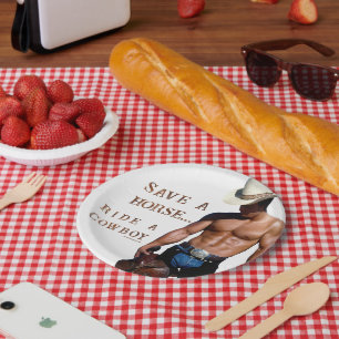 Assiettes En Carton SlipperyJoe's save horse ride paille cowboy casque