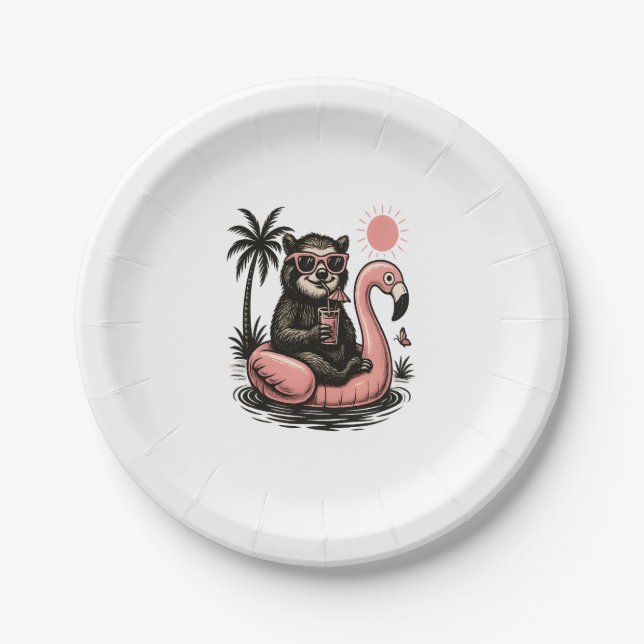 Assiettes En Carton Sloth Team Sloth Randonnée Camping (Devant)