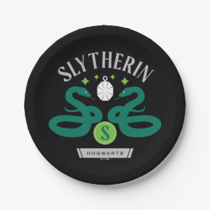 Assiettes En Carton SLYTHERIN™ House Double Snake Locket Graphique