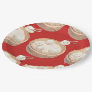 Assiettes En Carton Smile Dog - Xiao Long Bao Délice