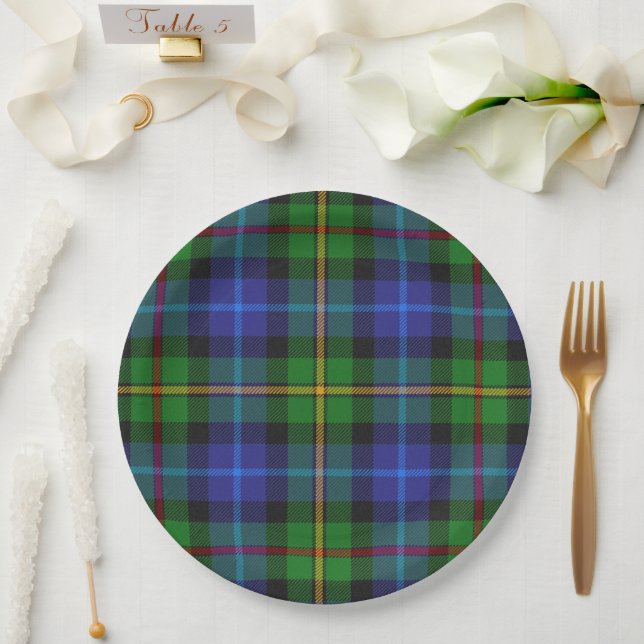 Assiettes En Carton Smith Clan Scottish Tartan Plaid Motif (Mariage)
