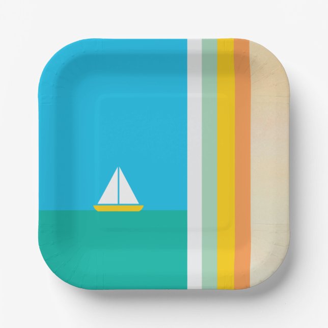Assiettes En Carton Smooth Sailin Paper Plate (Recto)