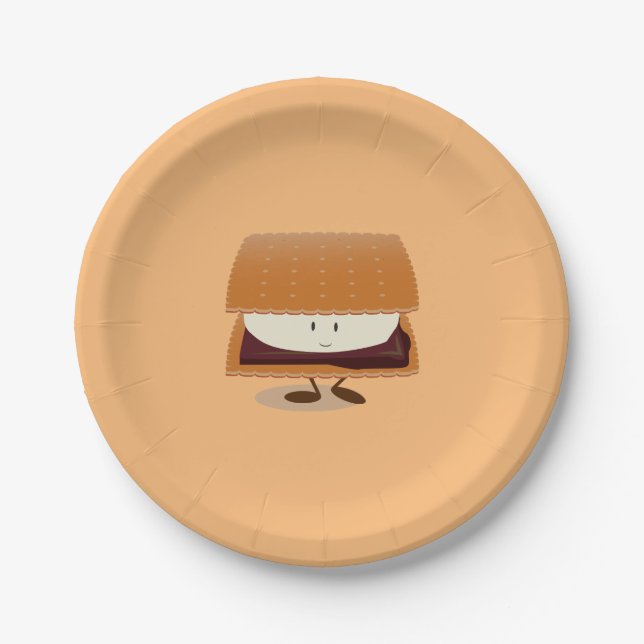 Assiettes En Carton S'more de sourire (Devant)