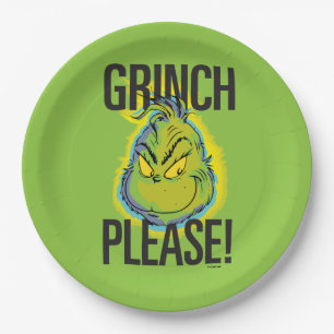 Assiettes En Carton Snarky Grinch Drôle de Grinch S'il Vous Plaît