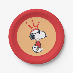 Assiettes En Carton Snoopy - Joe Cool Crown