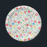Assiettes En Carton Snoopy So Sweet Flower Pattern<br><div class="desc">Take a look at this super cute design featuring Snoopy in a bright,  floral garden pattern.</div>